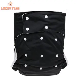 Lokeystar — couche-culotte en tissu, anti-fuite, pour hommes handicapés, indentelle, noir