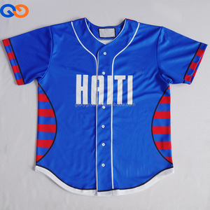 Fashion sublimated button down custom baseball jersey pattern - Product Image 1