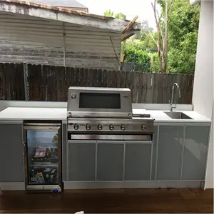 New Design Outdoor Kitchen Stainless Steel Cabinet with Gas BBQ Grill