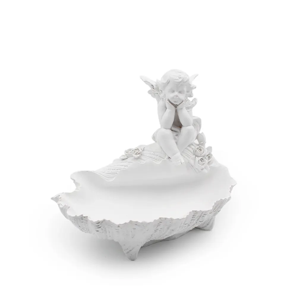 تصميم جديد بوليريسين المحيط قذيفة الراتنج تمثال ملاك