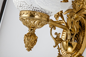 Zhongshan Guzhen avize toptancı pirinç ve kristal kolye ışık beyaz kuğu kolye lambaları ile seramik çin aplikleri - Product Image 6