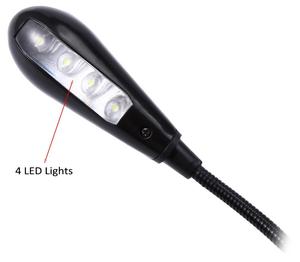 Mini lampe de lecture <span class=keywords><strong>LED</strong></span> USB 2 Dual Arm Flexible Clip - Product Image 3