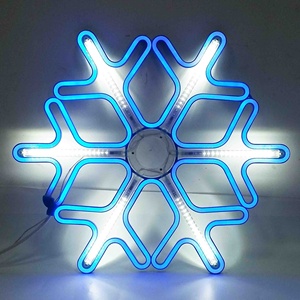 Popolare led acrilico neon sign light colore bianco fiocco di neve decorazione neon 2D moti light per natale - Product Image 3