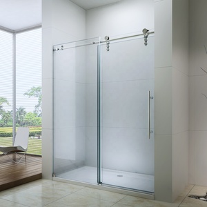 Exceed 2025 Home Type coulissant Installation facile Cadre en acier inoxydable 304 Pièces Porte de douche en verre