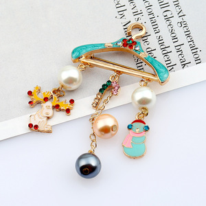 L'europe et les Etats-unis <span class=keywords><strong>la</strong></span> vente de bonbons Perle Pendentif Cintre gland elk Santa style bijoux Broche - Product Image 3