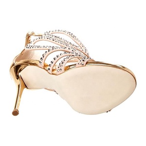 Sandali da Donna <span class=keywords><strong>con</strong></span> <span class=keywords><strong>Tacco</strong></span> Alto in Strass <span class=keywords><strong>Color</strong></span> <span class=keywords><strong>Oro</strong></span> - Product Image 6