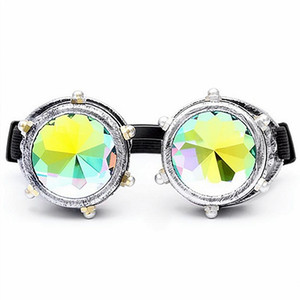 Occhiali da sole personalizzati da uomo con lenti colorate Punk occhiali Rave Festival Party occhiali da sole Steampunk <span class=keywords><strong>caleidoscopio</strong></span> - Product Image 4