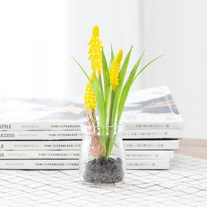 Venta al por mayor decoración de casa de vidrio pequeño regalo hierba <span class=keywords><strong>plantas</strong></span> flor tulipán Artificial - Product Image 1