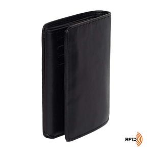 Hombre billeteras Bifold <span class=keywords><strong>Flip</strong></span> ID Cartera de cuero Vertical ranuras de moneda y compartimento con cremallera RFID bloqueo - Product Image 2