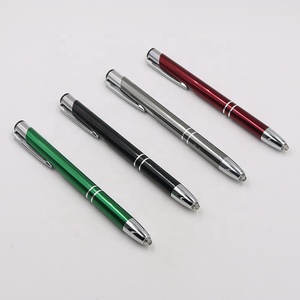 Stylo métallique 2 en 1 à lumière Led, pointe lumineuse, lampe à bille, Business