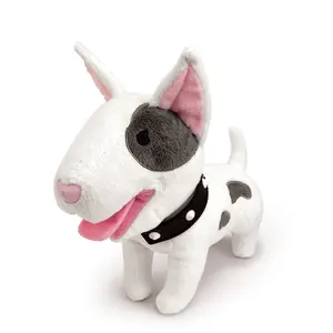 Witte Zwarte Bull Terrier Topkwaliteit Kinder Gevulde Pluche Speelgoed