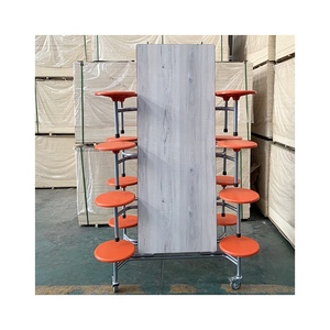 <span class=keywords><strong>Muebles</strong></span> escolares 16 asientos mesa <span class=keywords><strong>de</strong></span> comedor <span class=keywords><strong>de</strong></span> cafetería plegable con sillas mesa <span class=keywords><strong>de</strong></span> comedor móvil - Product Image 5
