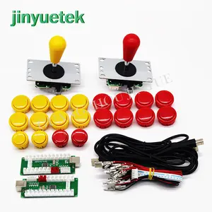 Großhandel 2 Spieler DIY Kit CB Board Arcade Joystick Druckknopf Rechteck Arcade Druckknopf