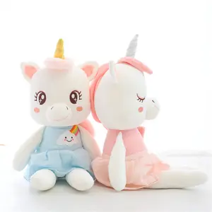 2020 venta al por mayor de peluche de juguete rosa y azul unicornio de peluche de juguete