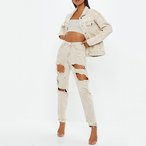 Agujero <span class=keywords><strong>vaqueros</strong></span> <span class=keywords><strong>rotos</strong></span>, pantalones de denim blanco sexy <span class=keywords><strong>vaqueros</strong></span> <span class=keywords><strong>Mujer</strong></span> - Product Image 4