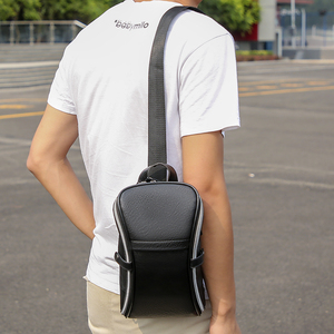 Los hombres de bolsa de pecho bandolera Cruz cuerpo bolsa pequeña de cuero casual de moda bolsa de - Product Image 2