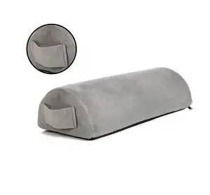 Coussin de soutien demi-lune à mémoire de forme, couvre-oreiller pour dormir sur les côtés, hauteur des jambes, réduit le Support des genoux, housse amovible et lavable - Product Image 1