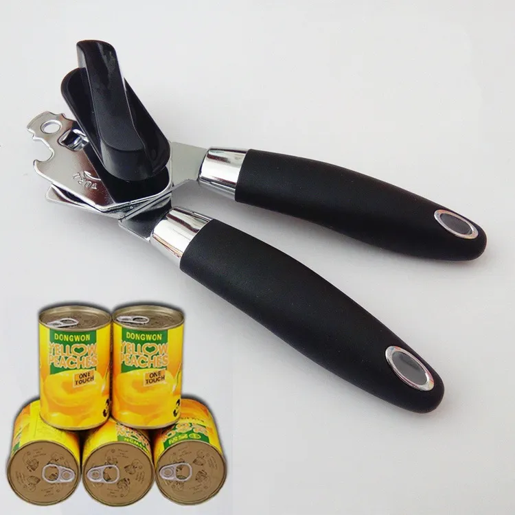 Многофункциональный черный кухонный консервный нож