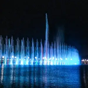 Large music fountain with LED and lasre show, fire show, Big dancing fountain