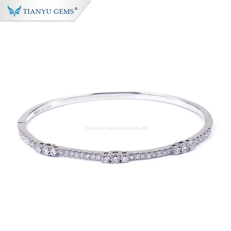 Tianyu Gemme Personalizza Il braccialetto In Argento 925 Materiale Moissanite tempestato di Diamanti Bracciale