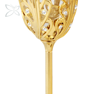 CRYSTOCRAFT Juego de 2 Piezas de Lujo para Flautas, Recubiertas de Hierro, 6x23.5cm, Cristal K9 Decorado con Cristales de Corte Brillante, Regalo de Boda - Product Image 5