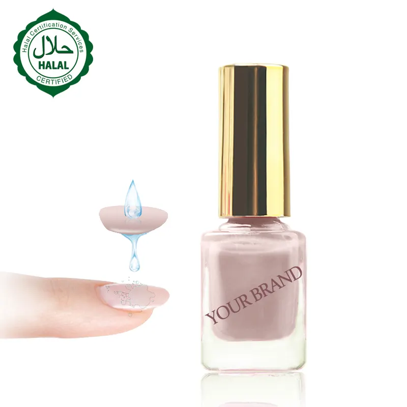 Fournitures pour ongles OEM Private Label Vernis à ongles perméable à l'eau 15ml Respirant Halal Vernis à ongles