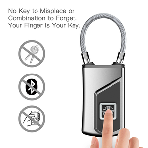 Seguridad <span class=keywords><strong>de</strong></span> equipaje bloqueo inteligente huellas dactilares <span class=keywords><strong>de</strong></span> carga USB cerradura <span class=keywords><strong>candado</strong></span> impermeable - Product Image 6