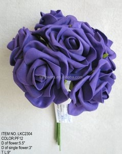 Coloré Mousse lâche rose artificielle fleurs bouquets pour le mariage demoiselles d'honneur - Product Image 3