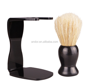 Portable simple <span class=keywords><strong>rasage</strong></span> brosse 100% pur <span class=keywords><strong>blaireau</strong></span> <span class=keywords><strong>blaireau</strong></span> avec support - Product Image 1