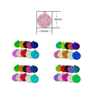 Bán Buôn Nhôm Pet Id Tags Tùy Chỉnh Thiết Kế Logo Paw Shape <span class=keywords><strong>Dog</strong></span> <span class=keywords><strong>Tag</strong></span> Kim Loại Chó Bài Viết Đầy Màu Sắc Số Lượng Lớn Trống Pet <span class=keywords><strong>Tag</strong></span> - Product Image 2