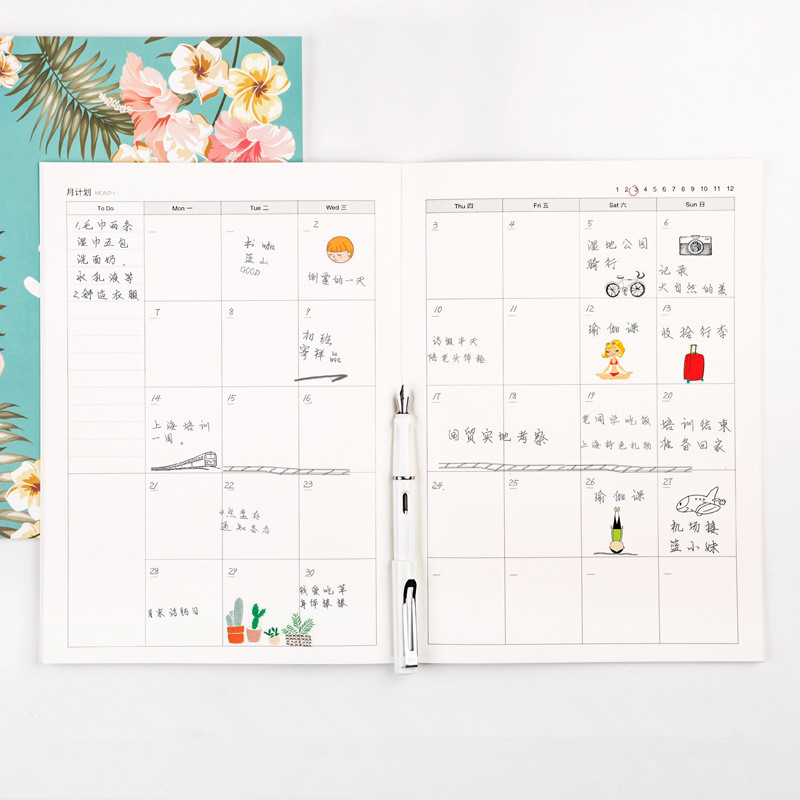 Недорогой школьный блокнот А4 в твердой обложке без даты, школьная тетрадь, планировщик, печать