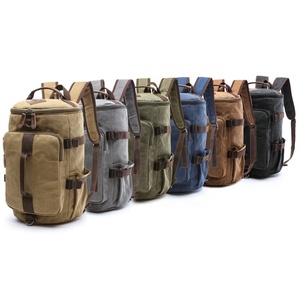 <span class=keywords><strong>militar</strong></span> Camping <span class=keywords><strong>mochila</strong></span> de Color sólido hombres deportes de viaje Vintage bolso de lona al aire libre <span class=keywords><strong>mochila</strong></span> de senderismo - Product Image 5