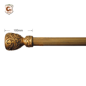 Tringles à rideaux en bois or Antique de luxe pour décoration de fenêtre, prix d'usine - Product Image 2
