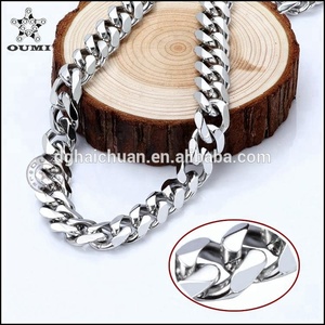 Colliers Type De Bijoux En Acier Inoxydable Bijoux Matériel Principal Plat Épais Chaîne <span class=keywords><strong>Gourmette</strong></span> pour hommes - Product Image 4