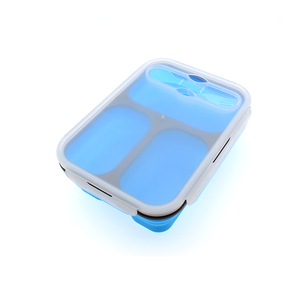 Pas cher Prix <span class=keywords><strong>3</strong></span> compartiment En Silicone Pliable Boîte à <span class=keywords><strong>Bento</strong></span> pour enfants - Product Image 5