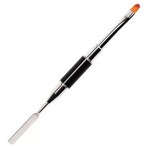 Doble cabeza profesional 2 in1 metal espátula herramienta del dedo para polygel <span class=keywords><strong>arte</strong></span> de uñas cepillo - Product Image 4