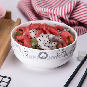 Ventas de la Fábrica de la <span class=keywords><strong>vajilla</strong></span> vegetal barato blanco ensalada de cerámica, tazón de fuente de - Product Image 3
