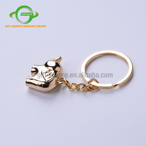 Diseño personalizado de alta calidad 3D elefante Animal en forma de llavero de Metal dorado llavero de acero inoxidable llavero de Metal en forma personalizada - Product Image 3
