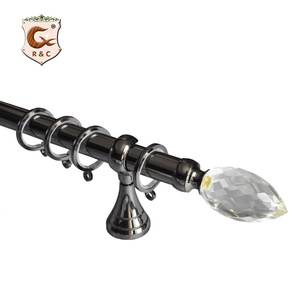 <span class=keywords><strong>Tringle</strong></span> pour rideau en acier inoxydable, accessoire de luxe avec finition en verre de cristal - Product Image 3