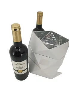 Su geçirmez kağıt buz torbası katlanabilir buz kovası su geçirmez alüminyum kaplı şarap soğutucu