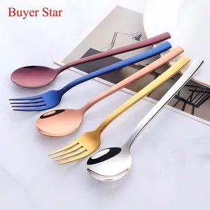 थोक स्टेनलेस स्टील 304 मिनी कटलरी चम्मच कांटा चाकू बच्चों Flatware