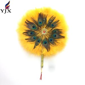 <span class=keywords><strong>Pavone</strong></span> Della Miscela Rotonda A Forma di <span class=keywords><strong>Piuma</strong></span> Tradizionale Africana Ventilatore della Mano di Nozze - Product Image 2
