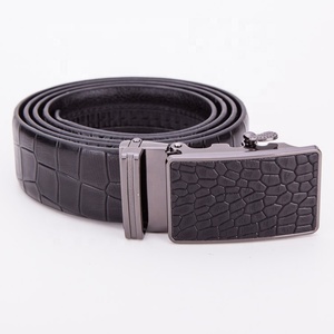 حقيقية التلقائي اسئلة جلدية <span class=keywords><strong>Autolock</strong></span> منقوش ثعبان تمساح حزام للرجال - Product Image 2