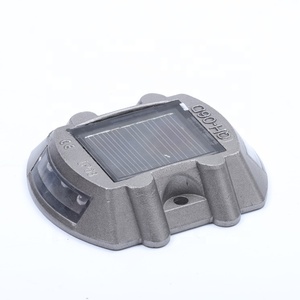 De aluminio de plata 350g <span class=keywords><strong>Solar</strong></span> seguridad conducir de noche fluorescente Al ojos de gato postes de carretera reflectores - Product Image 3