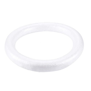 6 Pieces Round White Round <strong>Wreath</strong> Polystyrene Foam Circle <strong>Ring</strong> for DIY Arts Projects - Product Image 2