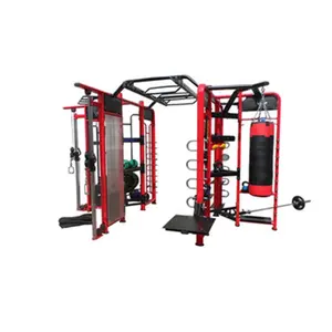 Leekon Équipement d'entraînement à fonctions multiples Gym commerciale multi-stations Smith Machine Fitness Machine Équipement de gymnastique multiple