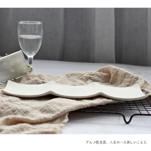 Chinois usine vente restaurant alimentaire/sushi/légume blanc 3 compartiment assiette en porcelaine - Product Image 4