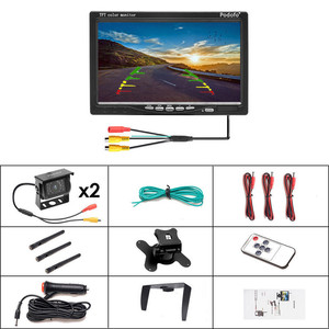 Podofo 2 <span class=keywords><strong>Camera</strong></span> Dự Phòng Không Dây <span class=keywords><strong>Camera</strong></span> Quan Sát Phía Sau Chống Nước Tầm Nhìn Ban Đêm IR Màn Hình 7 ''Cho RV Xe Tải Hạng Nặng Xe Buýt - Product Image 6