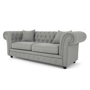Moderne <span class=keywords><strong>Bleu</strong></span> <span class=keywords><strong>Velours</strong></span> Entièrement Tufté Chesterfield Salon Canapés Offre Spéciale - Product Image 6