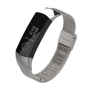 Forwelleny Boucle de remplacement en acier inoxydable Bracelet en métal réglable pour <span class=keywords><strong>Honor</strong></span> <span class=keywords><strong>Band</strong></span> 4 accessoires de sangle à boucle magnétique - Product Image 5
